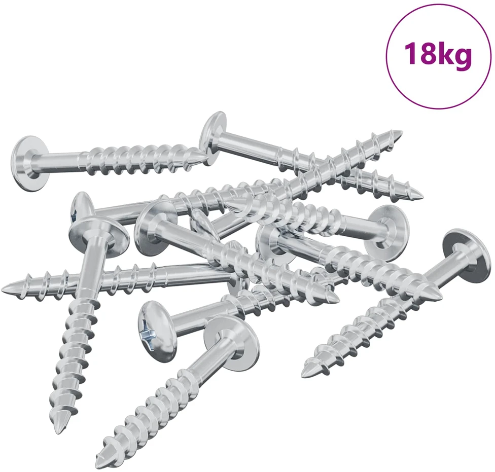 Varžtas 7792 vnt. Sidabro 9,8 x 35 mm Geležis