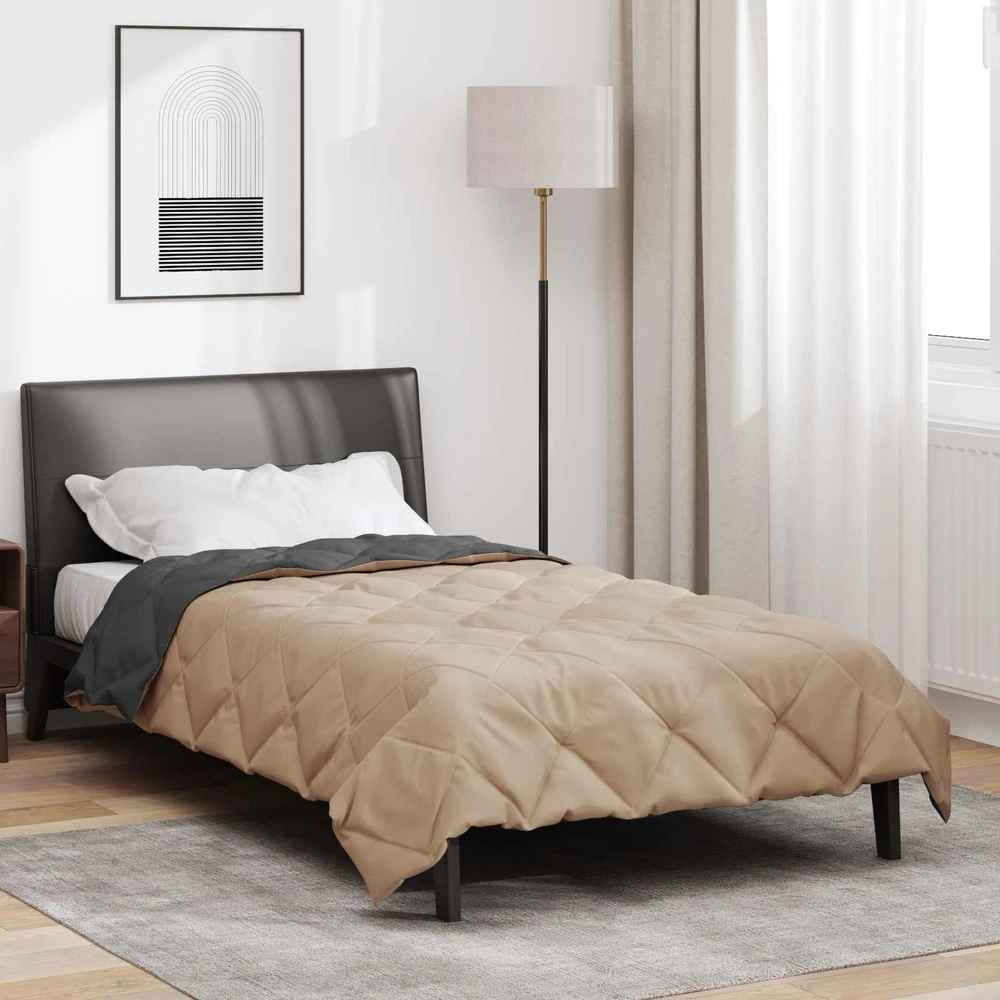 Vasaros antklodė 200 x 135 cm Vasara 200 gsm Antracito ir taupe