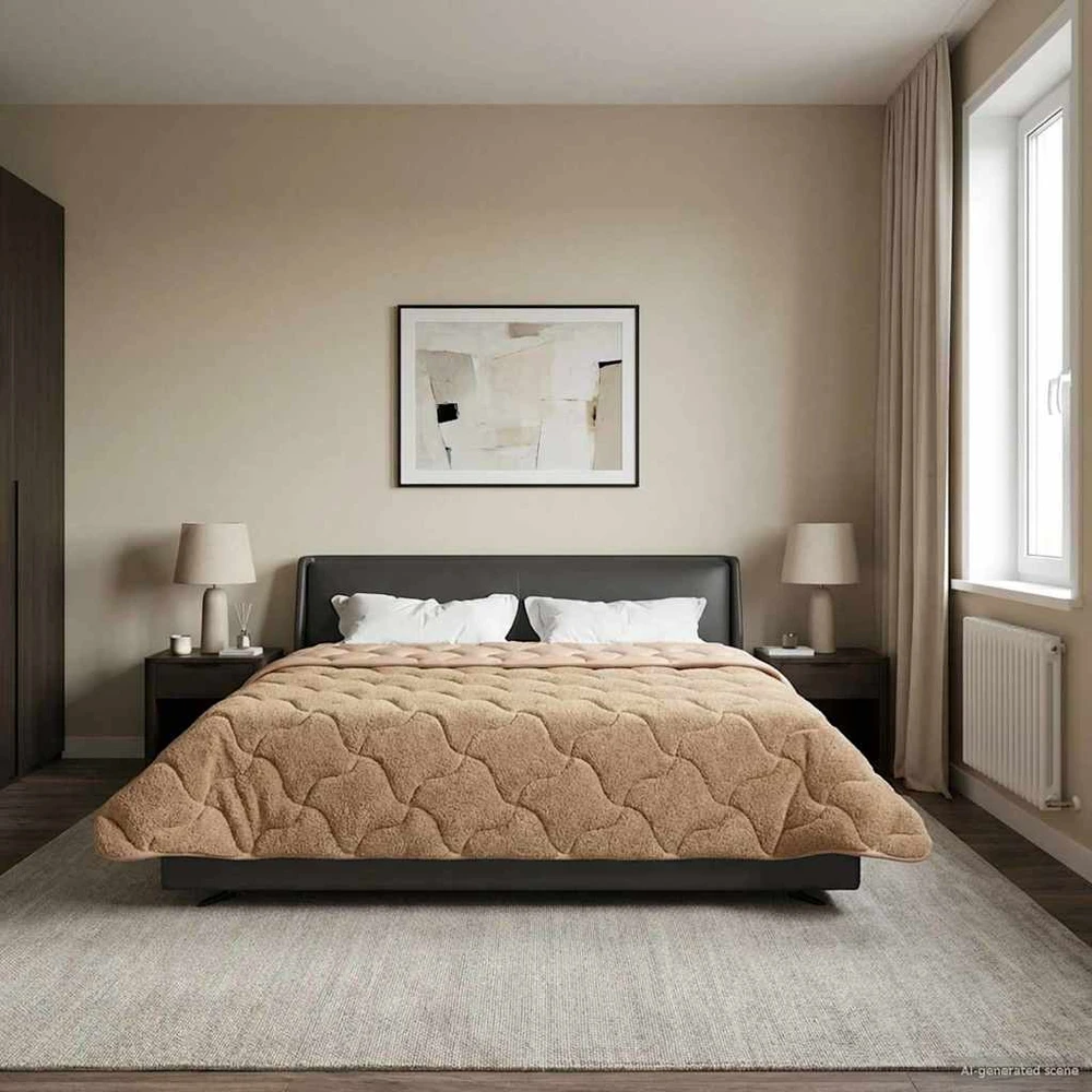 Vasaros antklodė 200 x 200 cm Vasara Taupe Kvėpuojantis