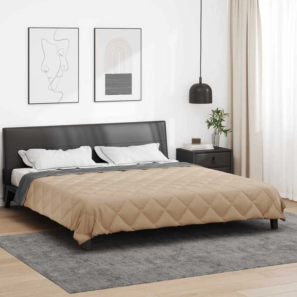 Vasaros antklodė 200 x 200 cm Vasara 200 gsm Antracito ir taupe