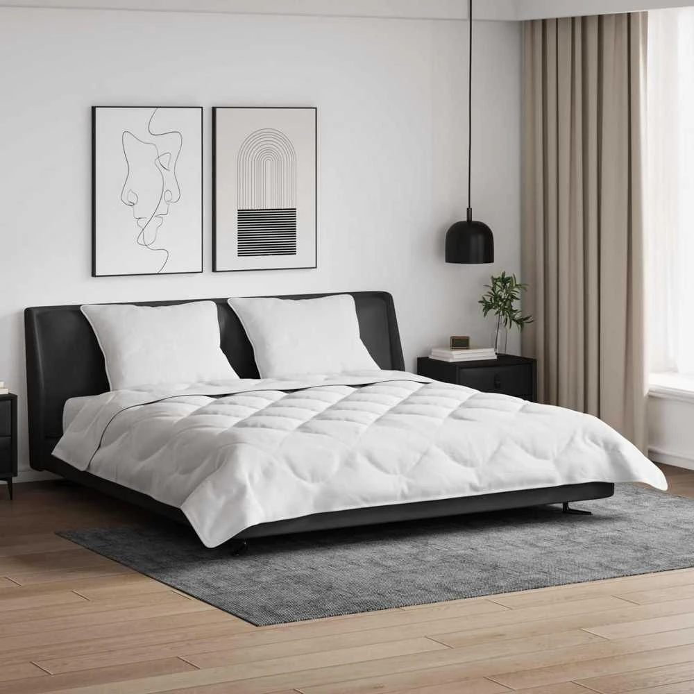 Vasaros antklodė su pagalve 3 vnt. Balta Mikropluoštas