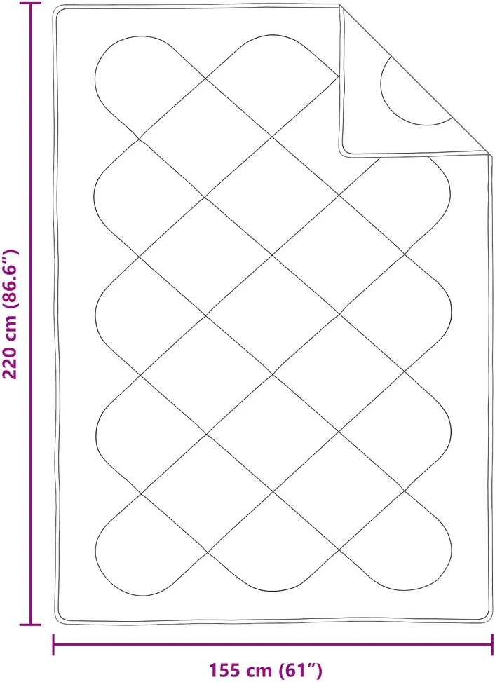 Vasaros antklodė su pagalve 2 vnt. Balta Mikropluoštas