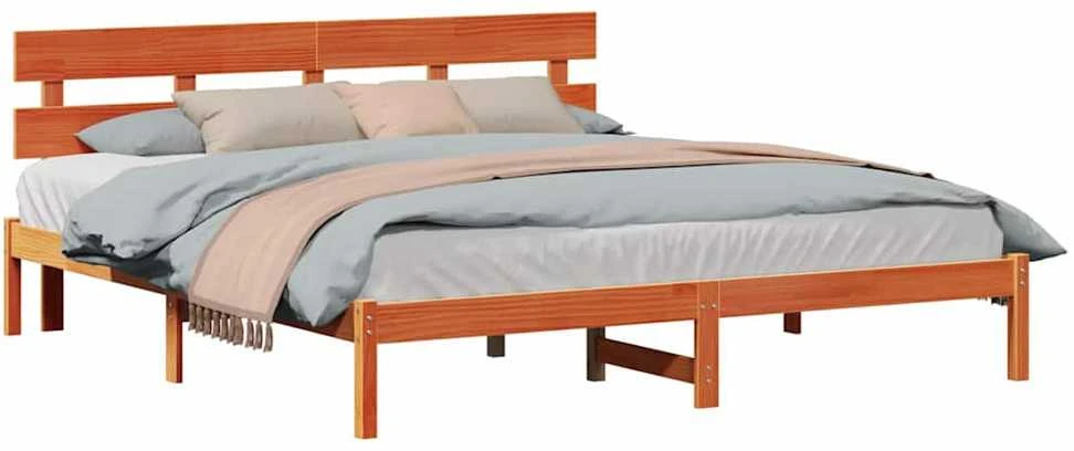 Lovos rėmas Ruda 180 x 200 cm Pušies medienos masyvas