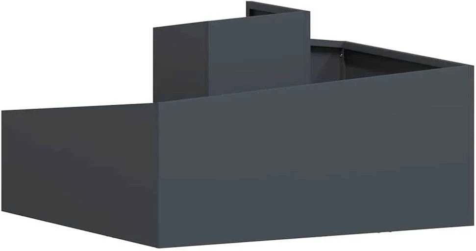 Sodo vazonas Antracito 80 x 80 x 50 cm Šaltai valcuotas plienas