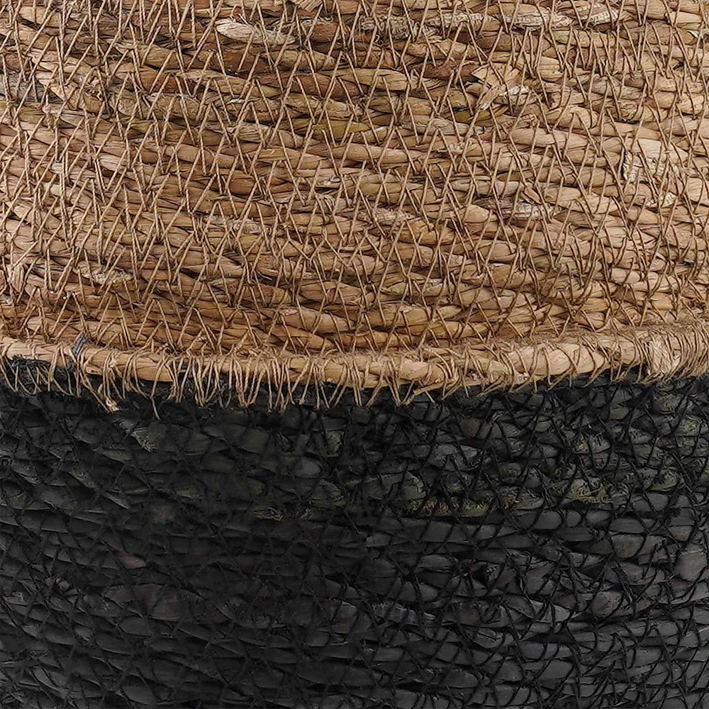 Vazonas su rankenomis 2 vnt. Juoda Ø 45 x 36 cm 100% Jūros žolė