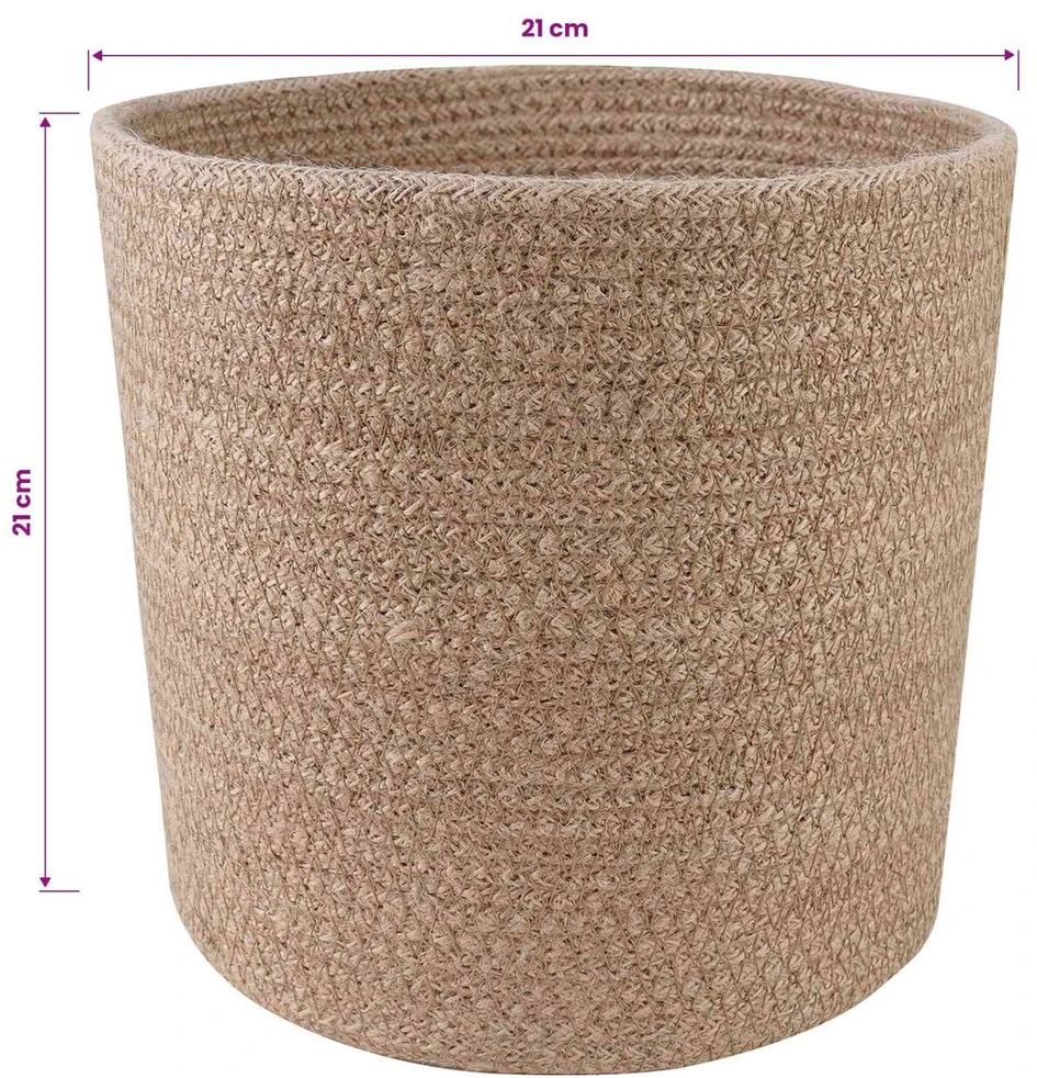 Vazonų rinkinys 2 vnt. Natūrali Ø 21 x 21 cm 100% Tossa Džiutas