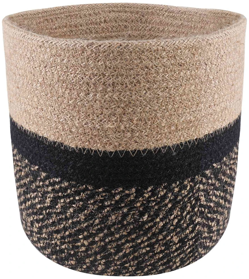 Vazonų rinkinys 2 vnt. Natūrali ir juoda Ø 28 x 28 cm