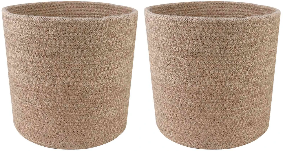 Vazonų rinkinys 2 vnt. Natūrali Ø 21 x 21 cm 100% Tossa Džiutas