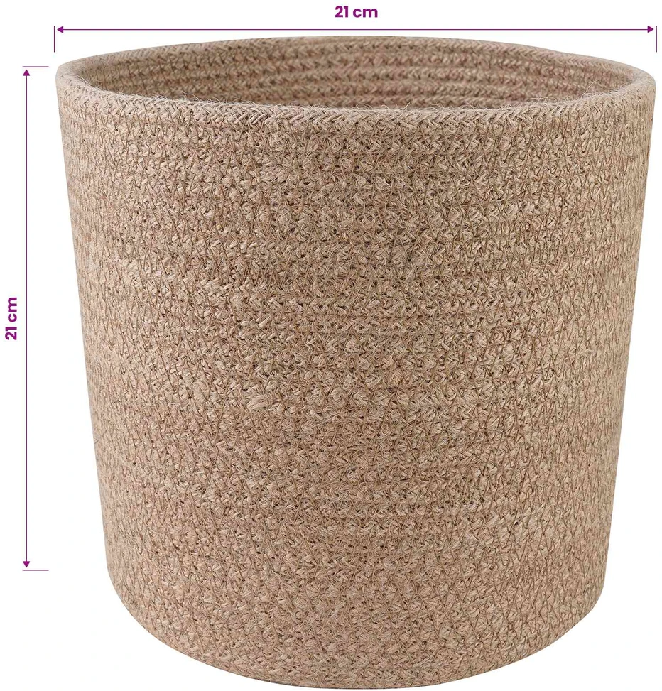 Vazonų rinkinys 2 vnt. Natūrali Ø 21 x 21 cm 100% Tossa Džiutas