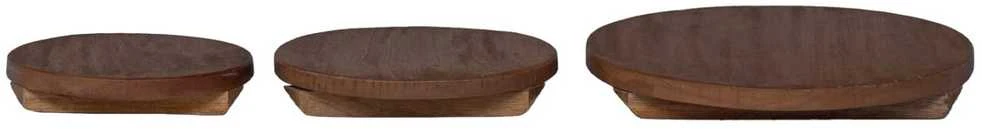 Vazonų stalas 3 vnt. Natūrali 29 x 29 x 3,5 cm Mahogany Medis