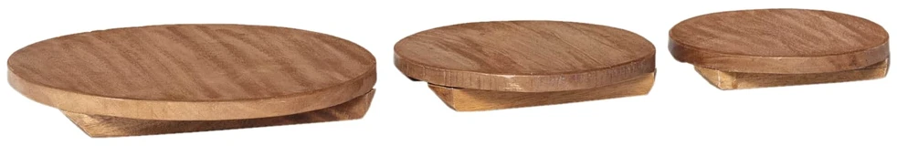 Vazonų stalas 3 vnt. Natūrali 29 x 29 x 3,5 cm Mahogany Medis