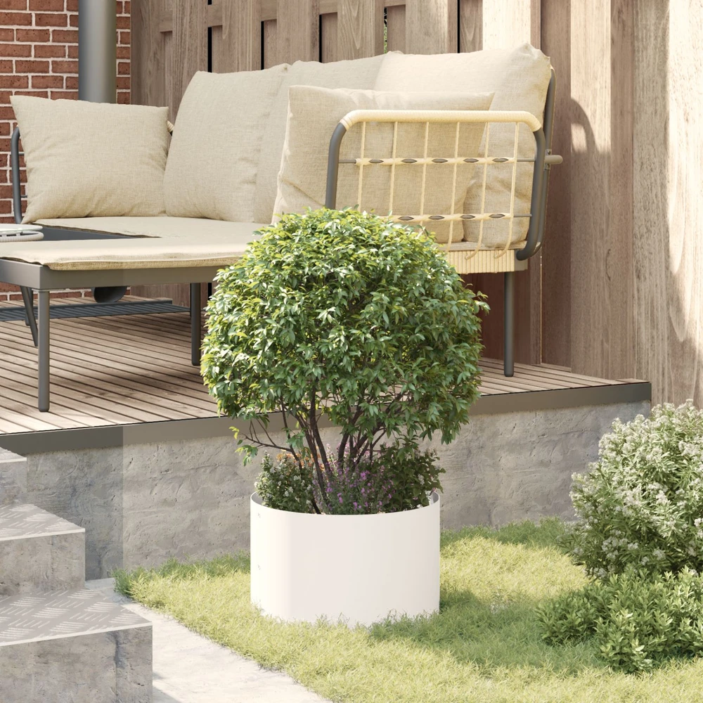 Vazonų žiedas Balta 30 x 30 x 20 cm Šaltai valcuotas plienas