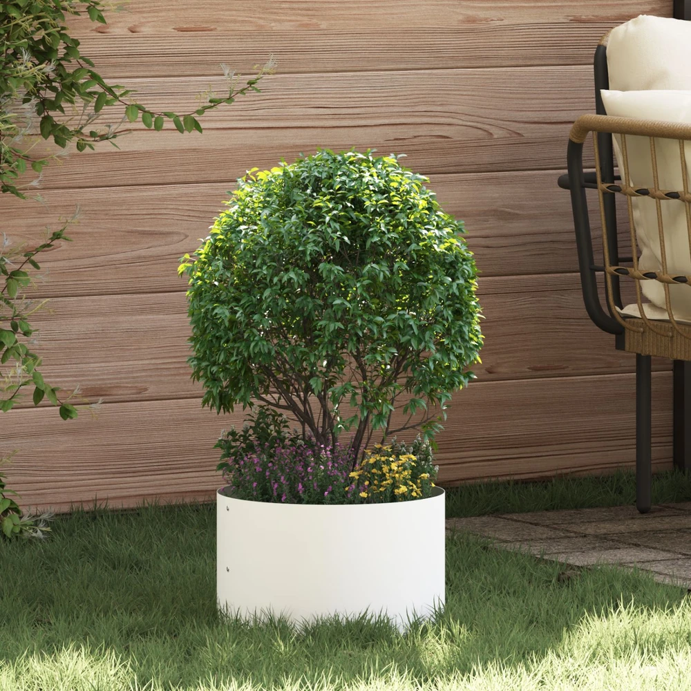 Vazonų žiedas Balta 30 x 30 x 20 cm Šaltai valcuotas plienas