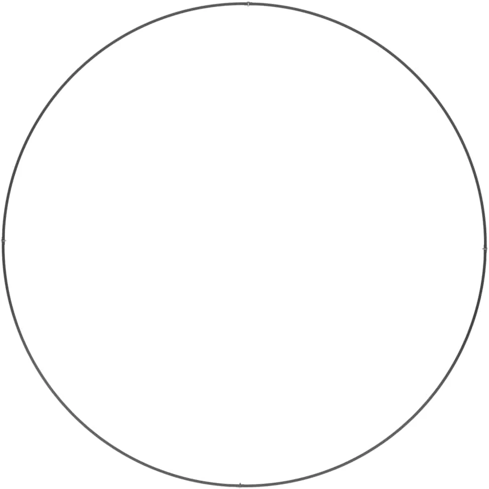 Vazonų žiedas Juoda 120 x 120 x 20 cm Šaltai valcuotas plienas