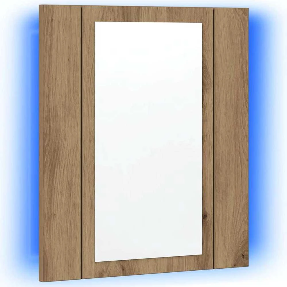 Veidrodinė LED vonios spintelė, artisano, 40x12x45cm, mediena