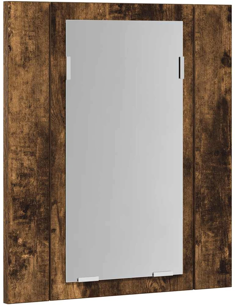 Veidrodinė LED vonios spintelė, ąžuolo, 40x12x45cm, mediena