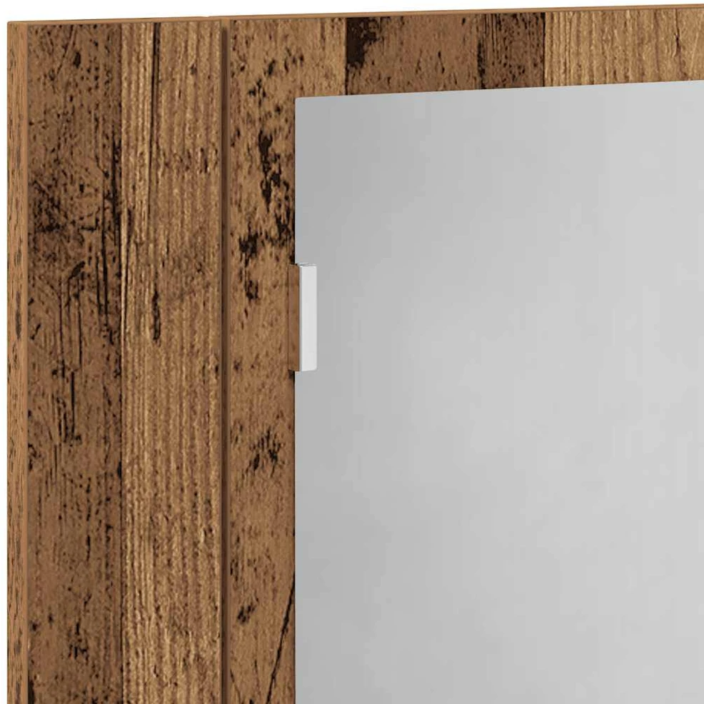 Veidrodinė LED vonios spintelė, medienos, 40x12x45cm, mediena
