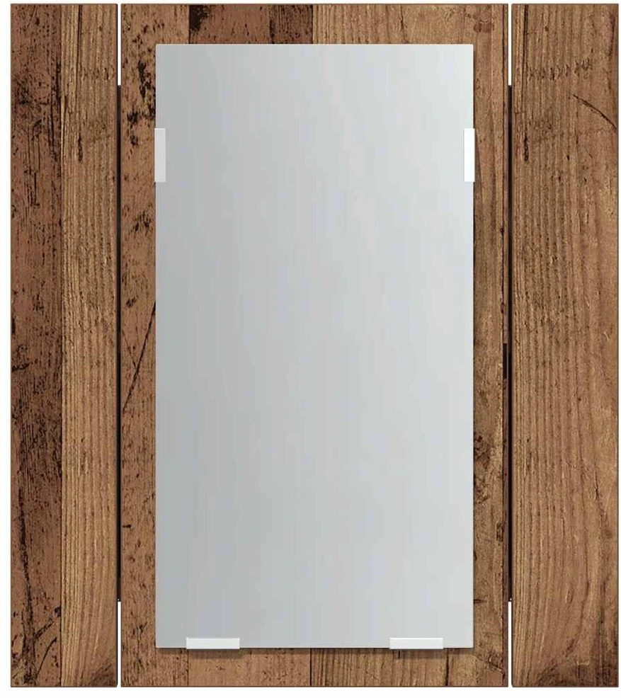 Veidrodinė LED vonios spintelė, medienos, 40x12x45cm, mediena