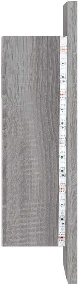 Veidrodinė LED vonios spintelė, pilka, 40x12x45cm, mediena