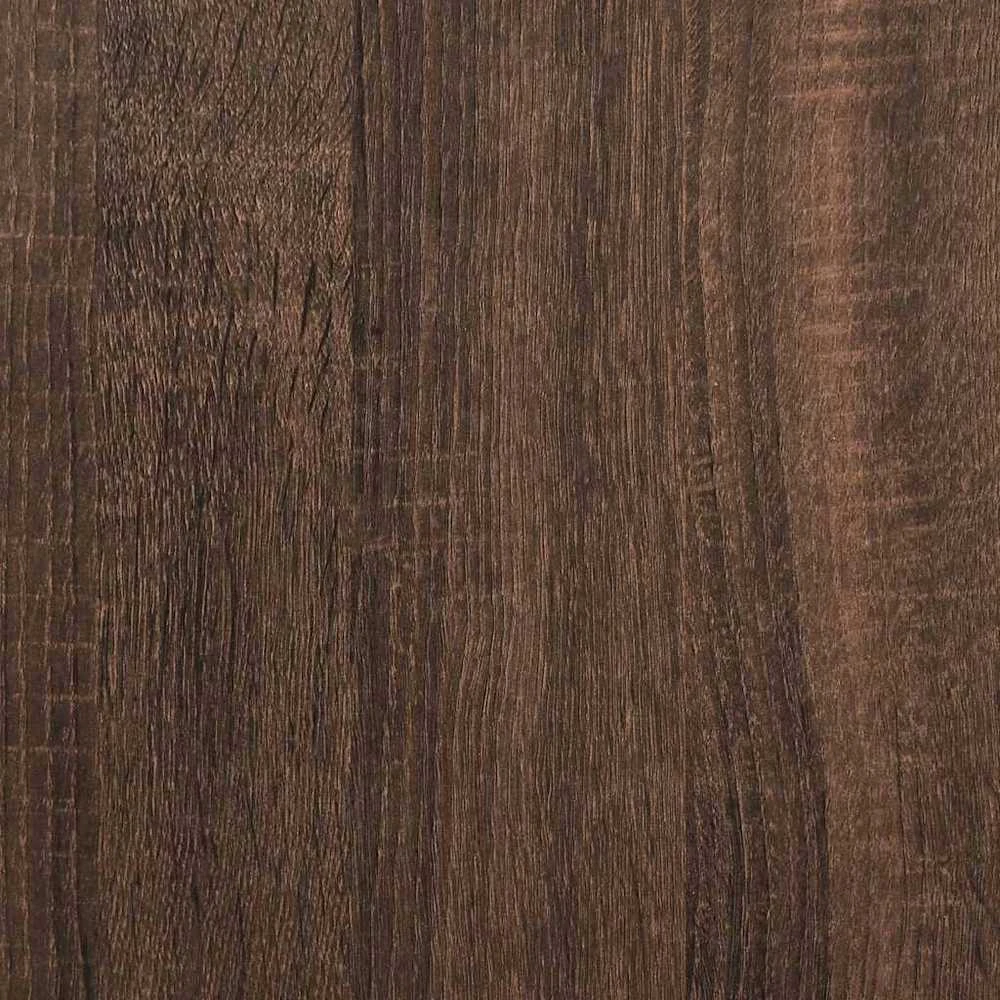 Veidrodinė LED vonios spintelė, ruda, 40x12x45cm, mediena