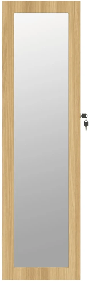 Veidrodinė papuošalų spintelė, 30x8,5x106cm, sieninė
