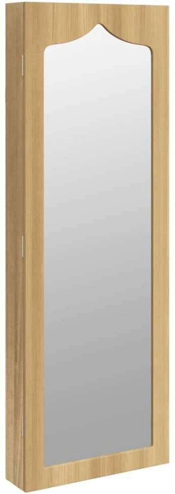 Veidrodinė papuošalų spintelė, 37,5x10x106cm, sieninė