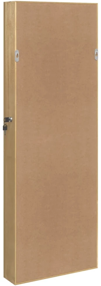 Veidrodinė papuošalų spintelė, 37,5x10x106cm, sieninė