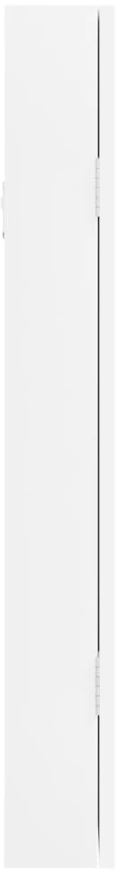 Veidrodinė papuošalų spintelė, balta, 30x8,5x67cm, sieninė