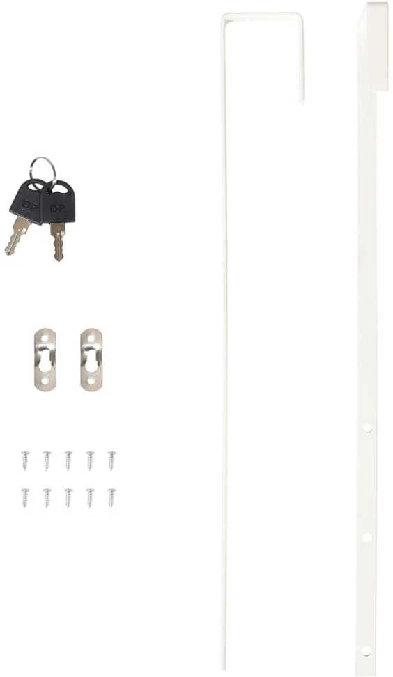 Veidrodinė papuošalų spintelė su LED apšvietimu, baltos spalvos