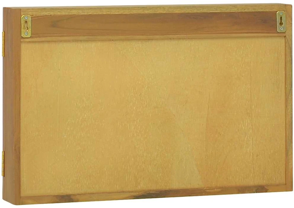 Veidrodinė spintelė, 60x10x40cm, tikmedžio medienos masyvas