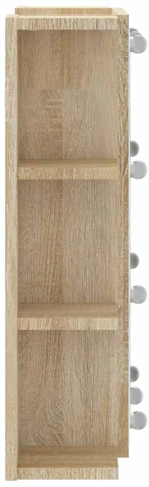 Veidrodinė spintelė su LED apšvietimu, ąžuolo, 70x16,5x60cm