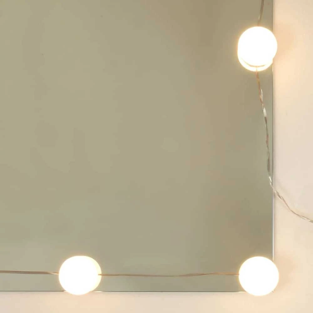 Veidrodinė spintelė su LED apšvietimu, ąžuolo, 91x15x76,5cm