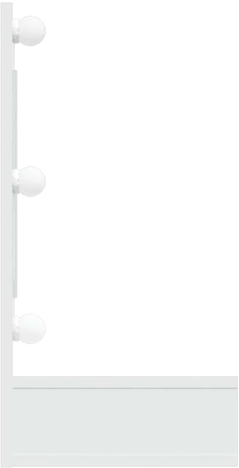 Veidrodinė spintelė su LED apšvietimu, balta, 90x31,5x62cm