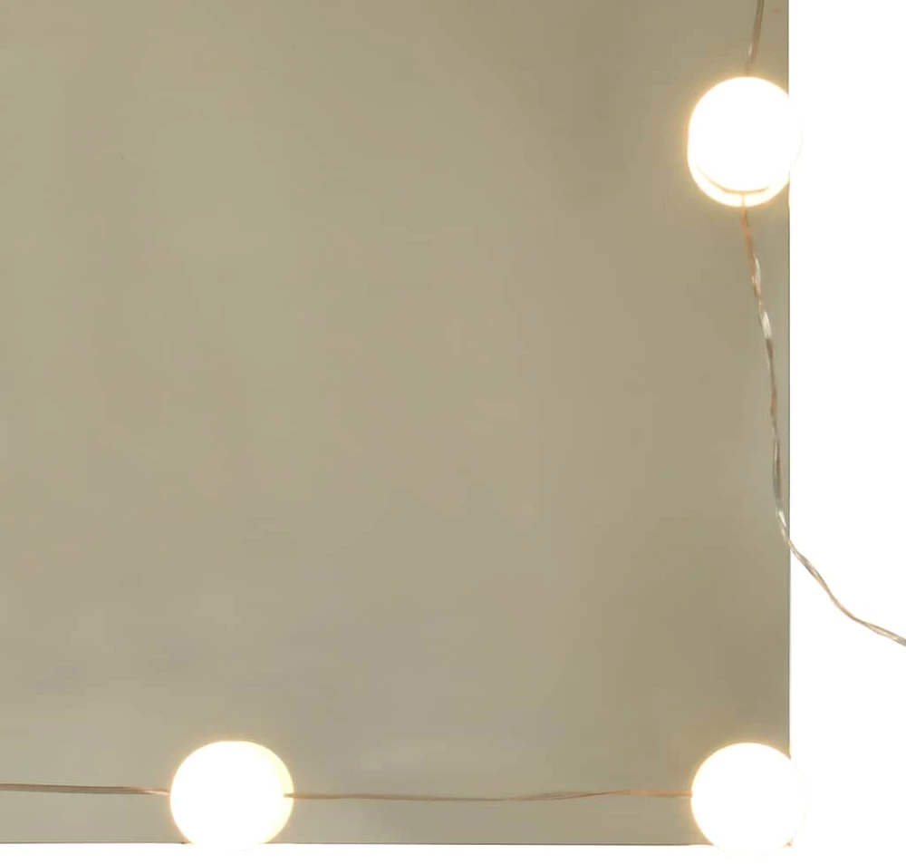 Veidrodinė spintelė su LED lemputėmis, ąžuolo spalvos, 90x31,5x62 cm