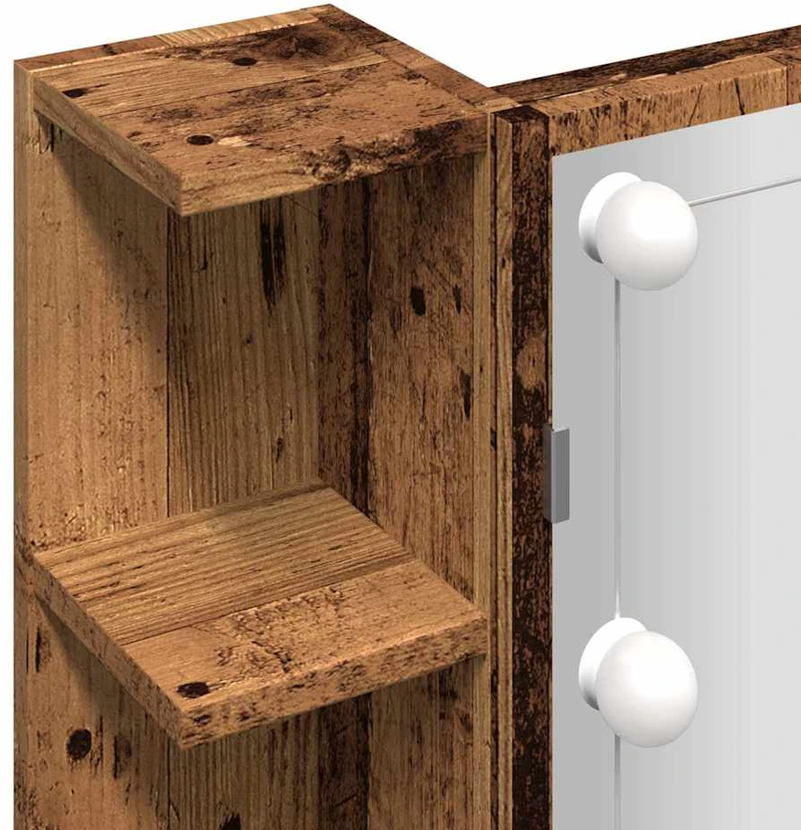 veidrodinė spintelė su LED Old Wood 70x16,5x60 cm