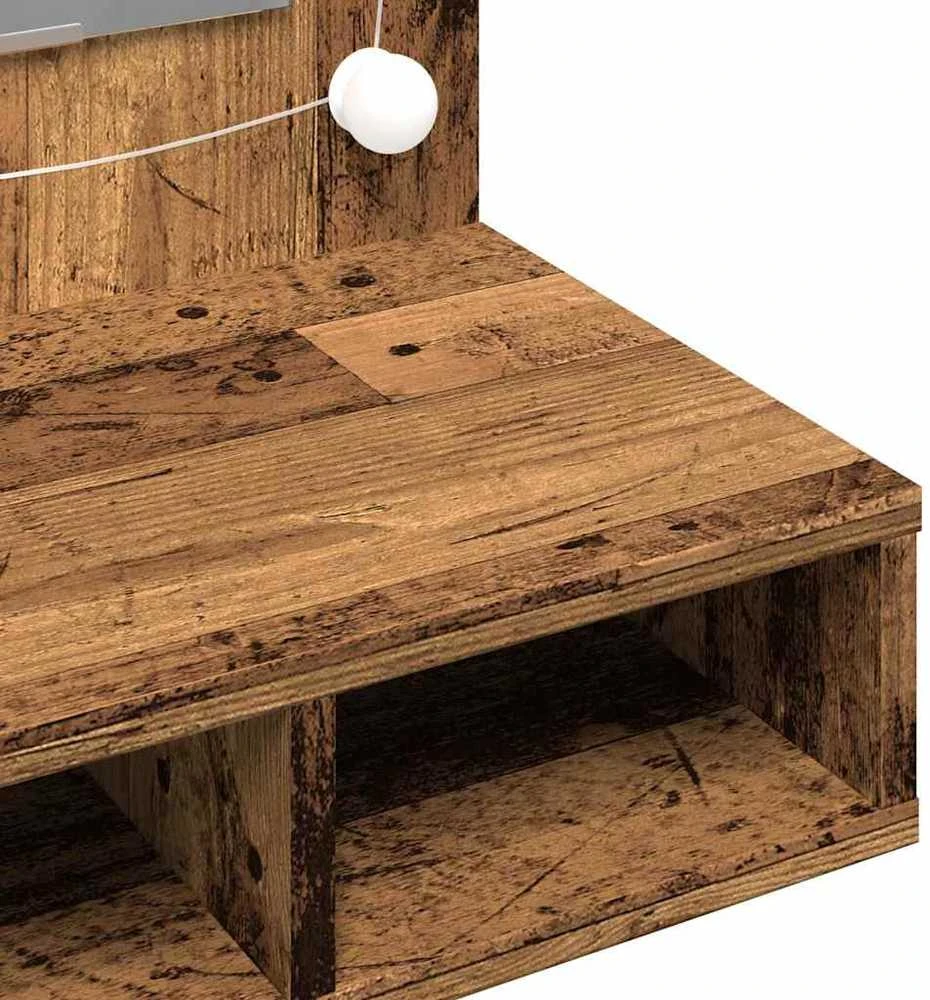 veidrodinė spintelė su LED Old Wood 90x31,5x62 cm
