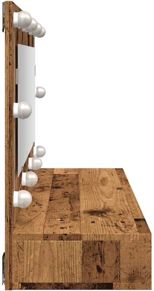 veidrodinė spintelė su LED Old Wood 90x31,5x62 cm