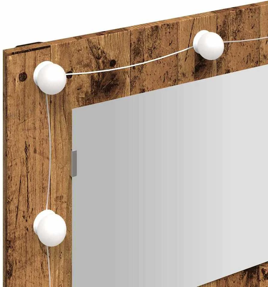 veidrodinė spintelė su LED Old Wood 90x31,5x62 cm
