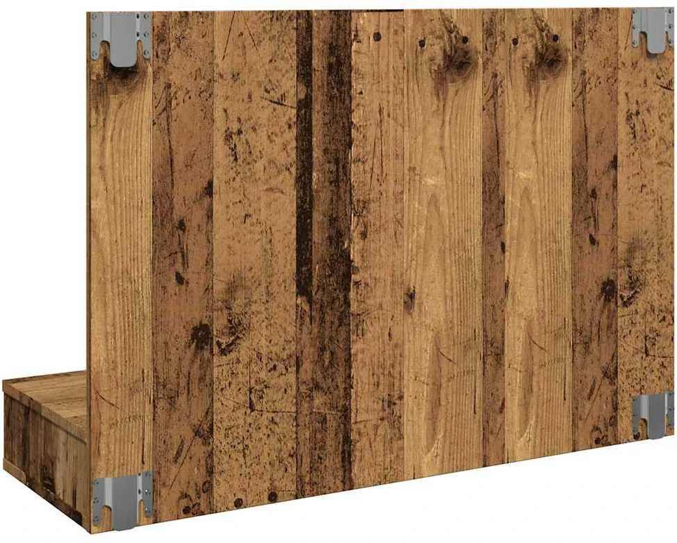 veidrodinė spintelė su LED Old Wood 90x31,5x62 cm