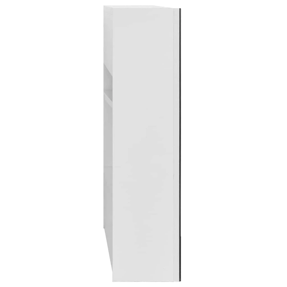 Veidrodinė vonios kambario spintelė, balta, 80x15x60cm, MDF