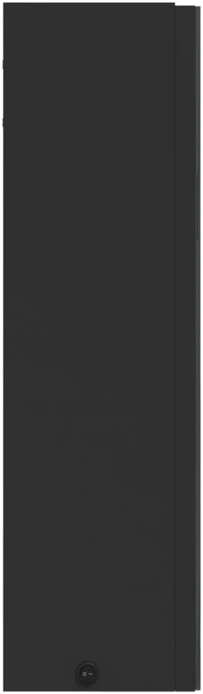Veidrodinė vonios kambario spintelė su LED, juoda, 60x13x52cm