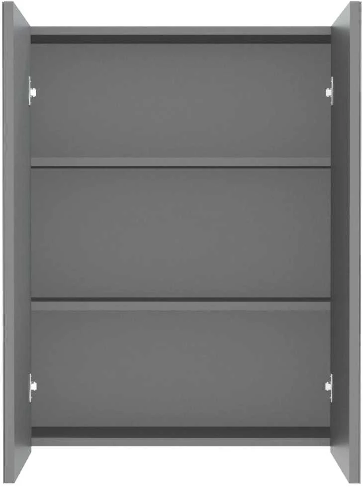 Veidrodinė vonios spintelė, antracito spalvos, 60x15x75cm, MDF