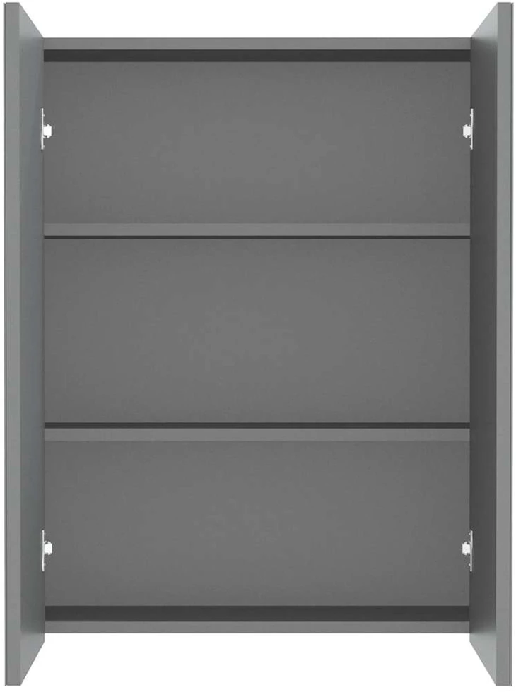 Veidrodinė vonios spintelė, antracito spalvos, 60x15x75cm, MDF