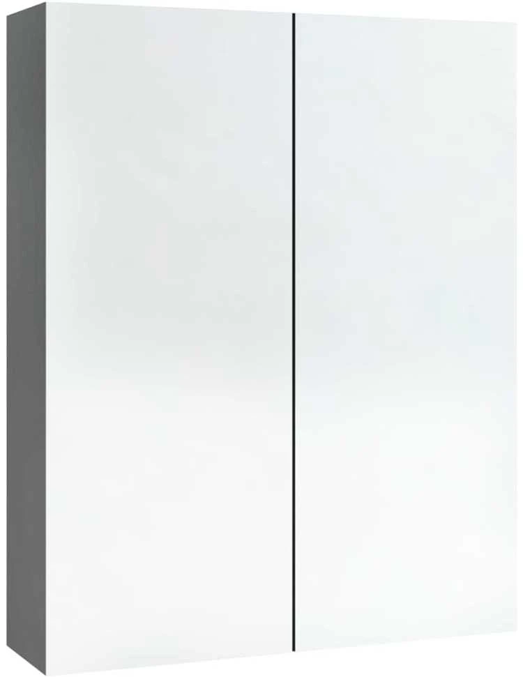 Veidrodinė vonios spintelė, antracito spalvos, 60x15x75cm, MDF