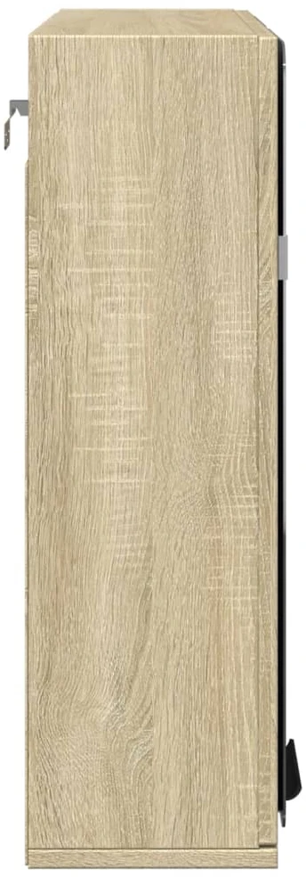Veidrodinė vonios spintelė, ąžuolo, 64,5x20x66,5cm, mediena