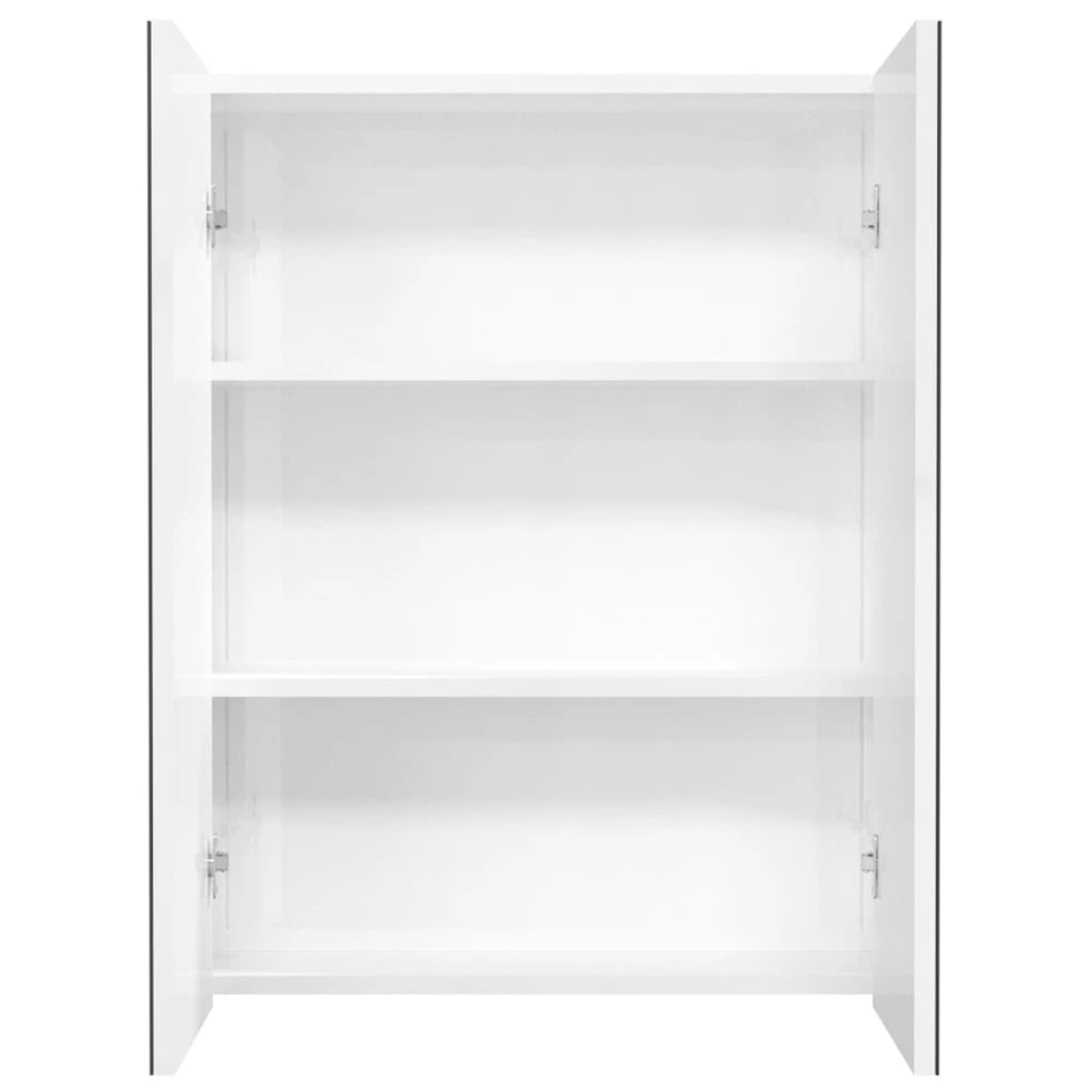 Veidrodinė vonios spintelė, balta, 60x15x75cm, MDF, blizgi