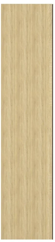 Veidrodinė vonios spintelė, balta ir ąžuolo, 60x15x75cm, MDF
