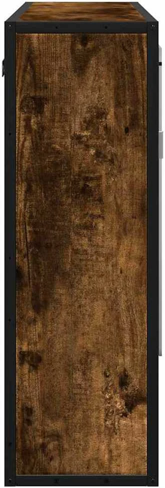 Veidrodinė vonios spintelė, dūminio, 65x20x60 cm, mediena