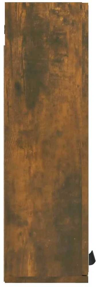 Veidrodinė vonios spintelė, dūminio ąžuolo spalvos, 64x20x67cm