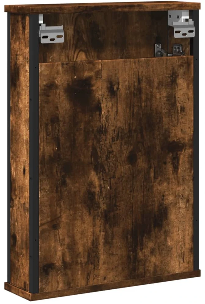 Veidrodinė vonios spintelė, dūminio ąžuolo, 42x12x60cm, mediena